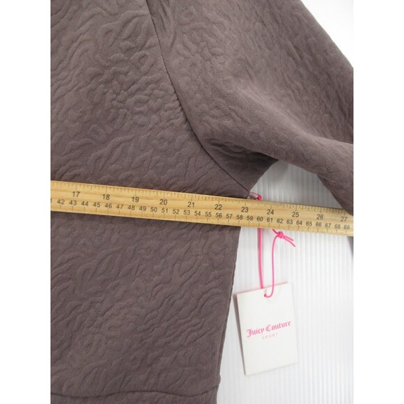 Juicy Couture Sweatshirt Large Purple Truffle Jacquard Pullover NEW - Picture 8 of 13